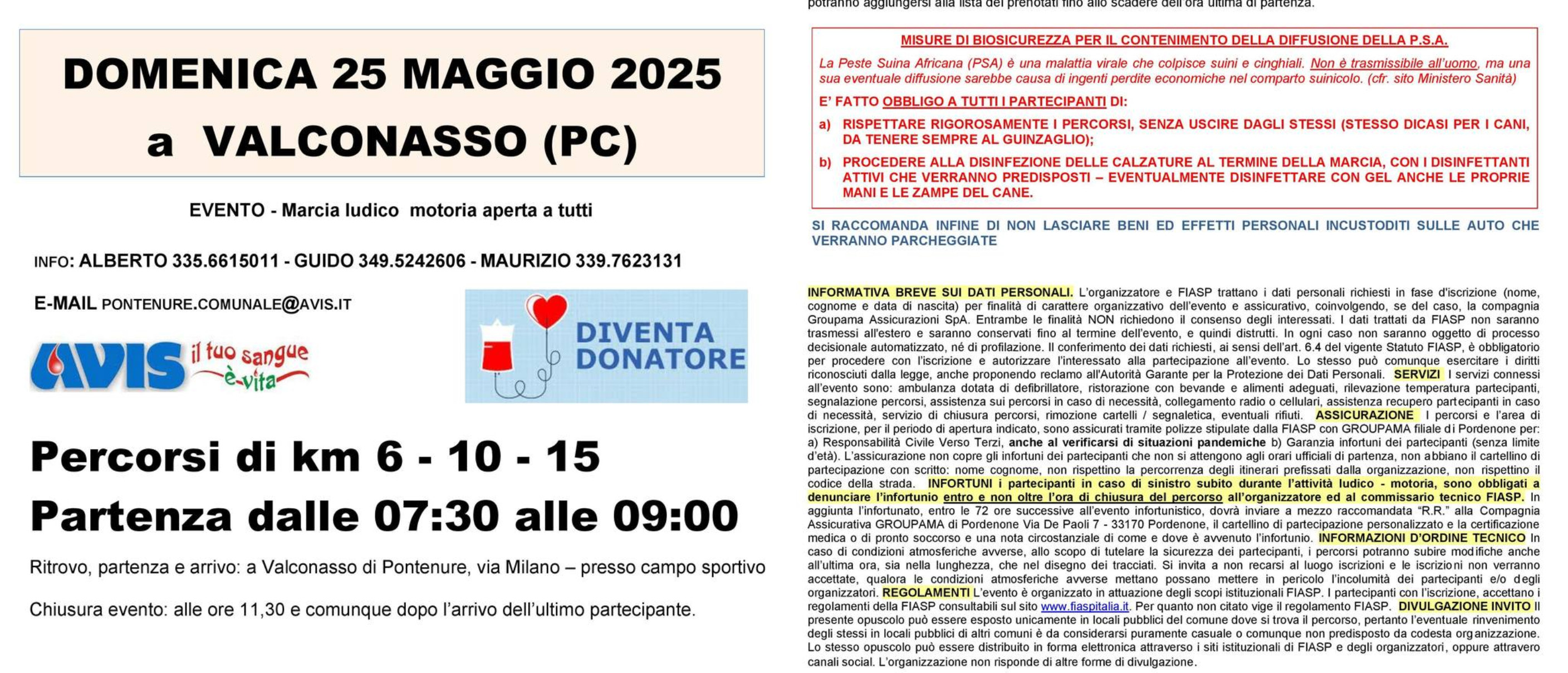 Marcia AVIS di Pontenure