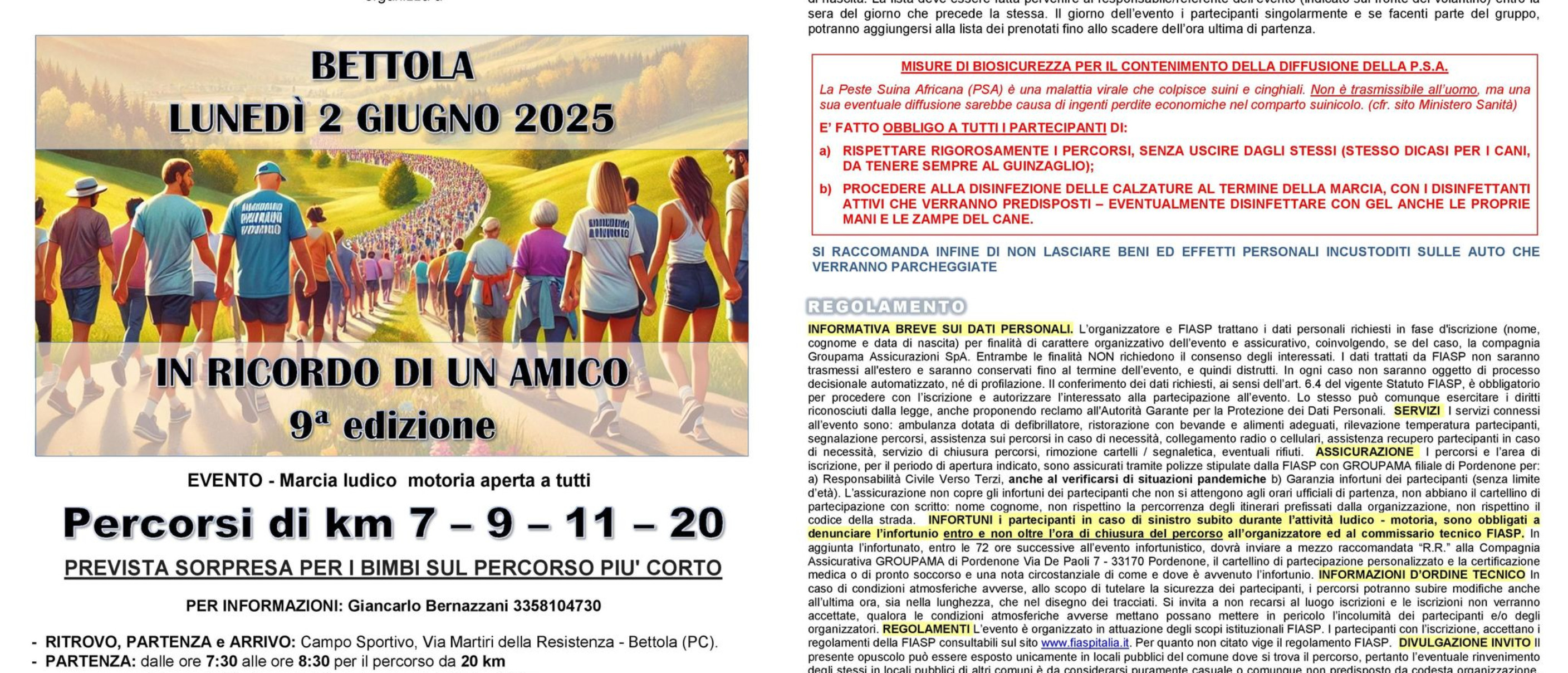 Marcia "In ricordo di un amico" - 9ª edizione