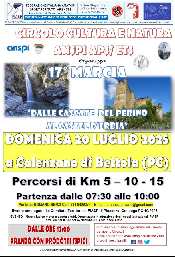 17° Marcia "Dalle cascate del Perino al Castel d'Erbia