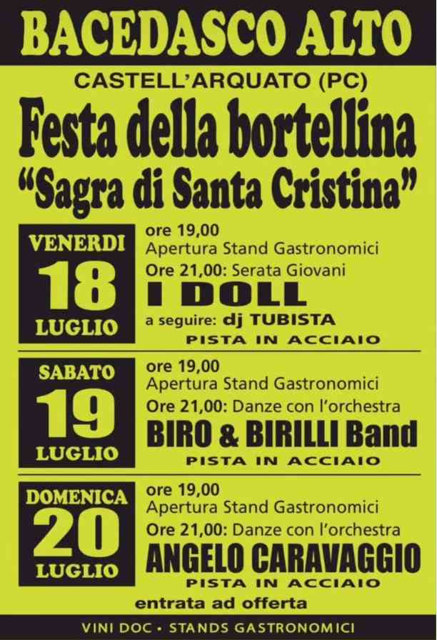 Festa della Bortellina - "Sagra di Santa Cristina"