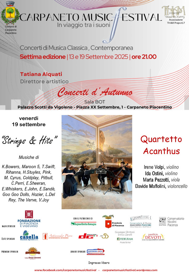 Carpaneto Music Festival  settima edizione - Strings & Hits