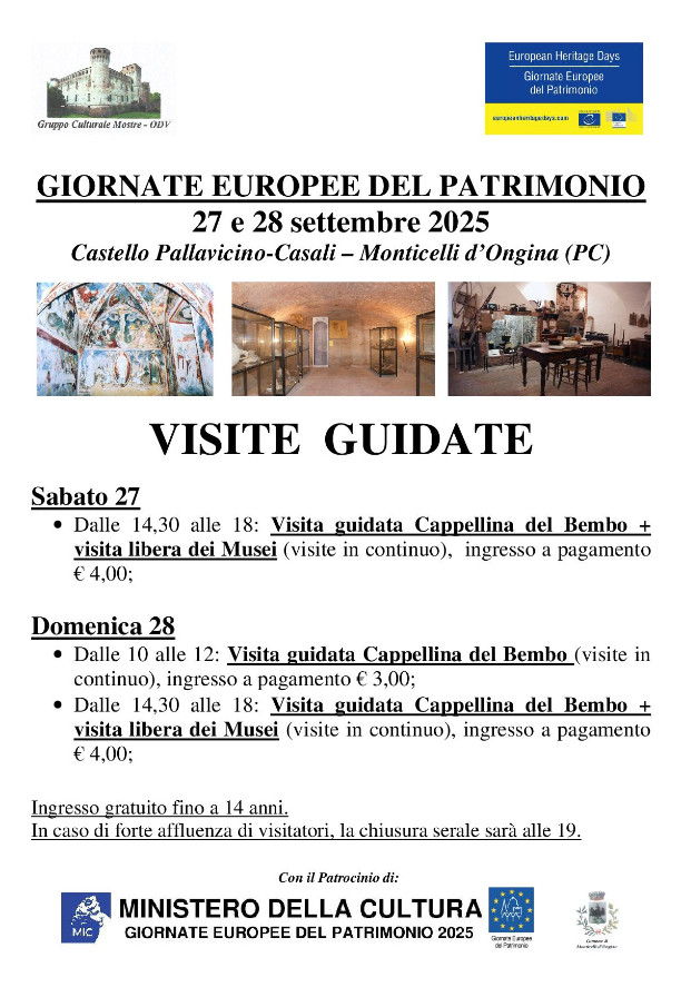 Giornate Europee del Patrimonio – Castello Pallavicino-Casali