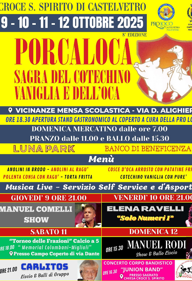 Porcaloca - Sagra del cotechino vaniglia e dell'oca