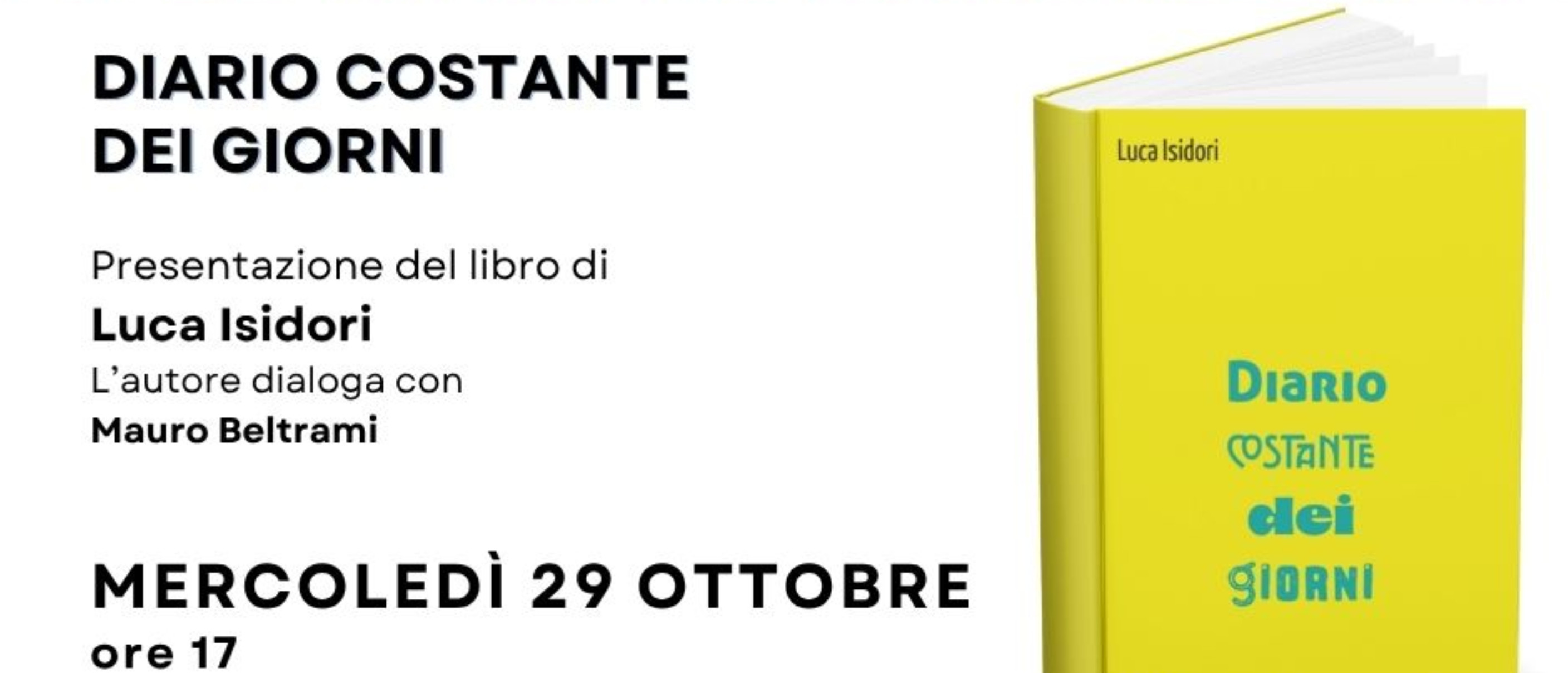 Diario costante dei giorni – Presentazione del libro di Luca Isidori
