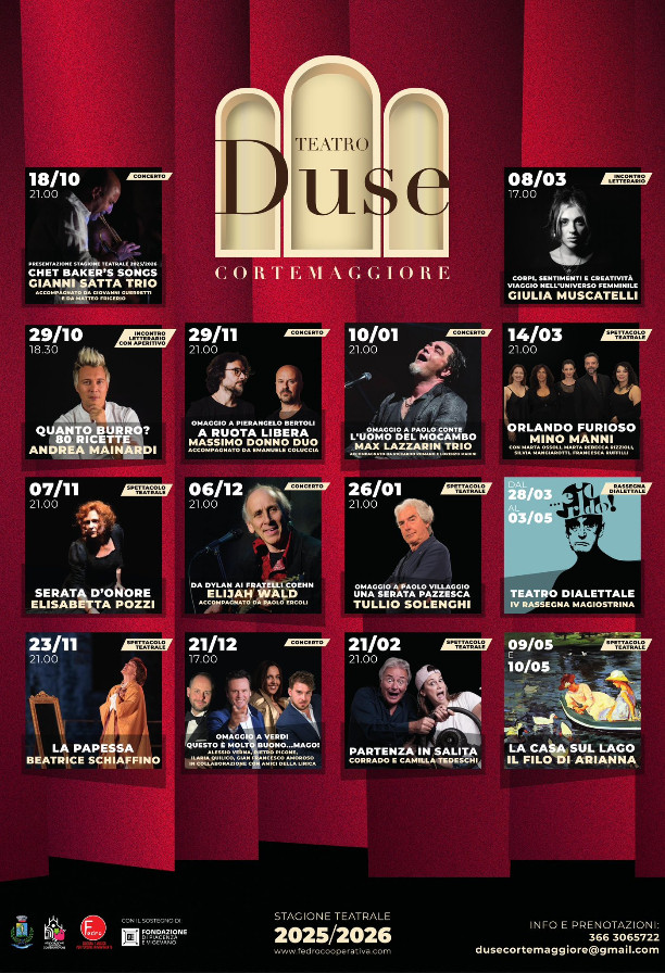 Stagione Teatrale del Teatro Eleonora Duse – 2025/2026