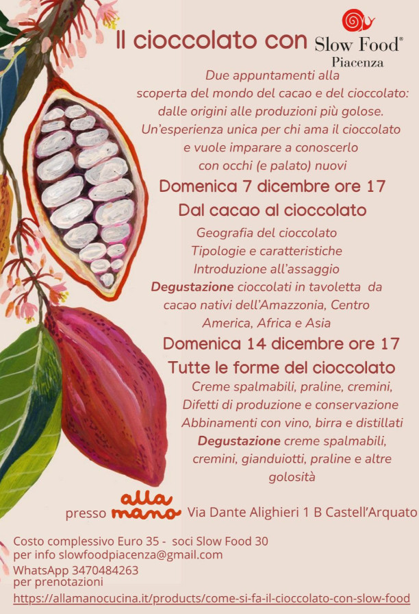 Dal cacao al cioccolato con Slow Food  - primo appuntamento