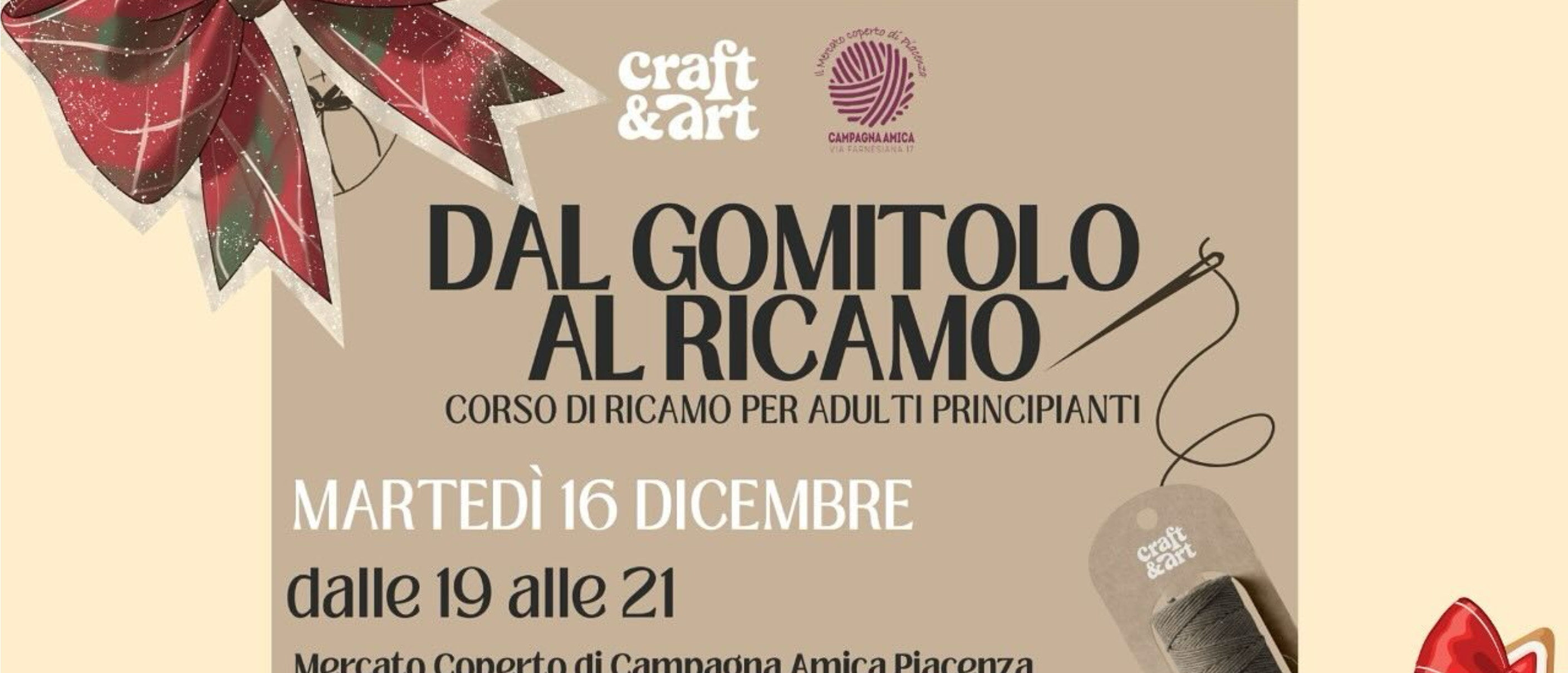 Dal gomitolo al ricamo - Corso di ricamo per adulti principianti