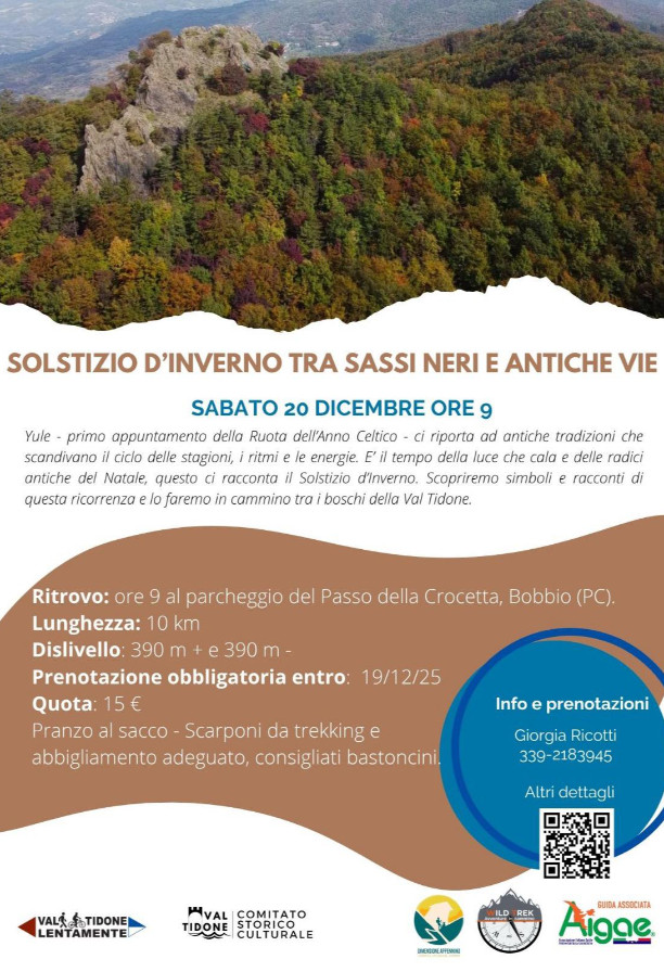 Solstizio d'inverno tra sassi neri e antiche vie