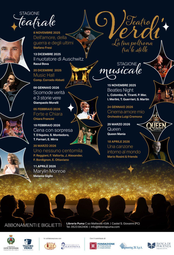 Music Hall - Stagione Teatrale 2025/2026 Castel San Giovanni