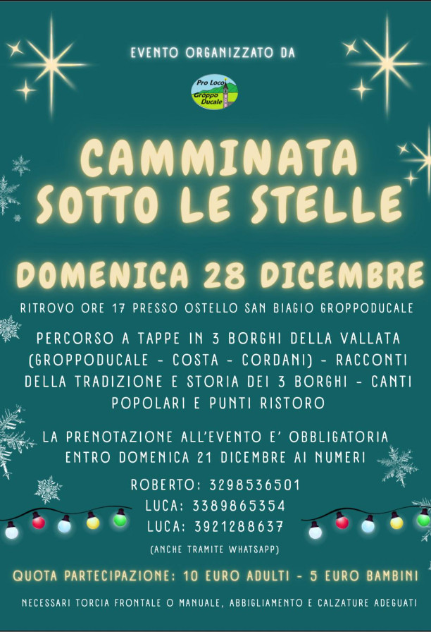 Camminata sotto le stelle