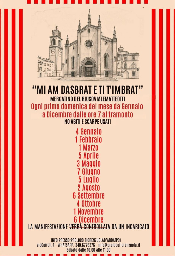 “Mi am dasbrat e ti t’imbrat” – Mercatino del Riuso