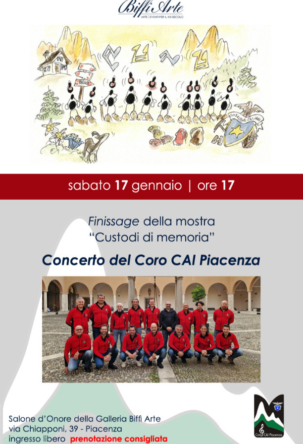 Finissage della mostra “Custodi di memoria” – Concerto del Coro CAI Piacenza