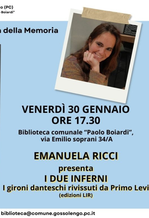 Emanuela Ricci presenta il libro "I due inferni"