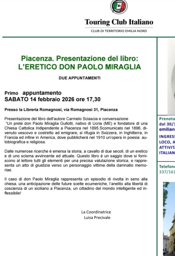 "L'eretico don Paolo Miraglia”