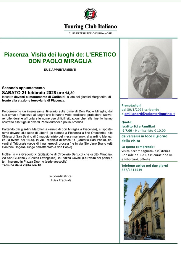 Visita dei luoghi de: L'eretico don Paolo Miraglia