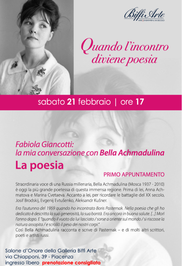 Quando l’incontro diviene poesia. Fabiola Giancotti racconta Bella Achmadulina