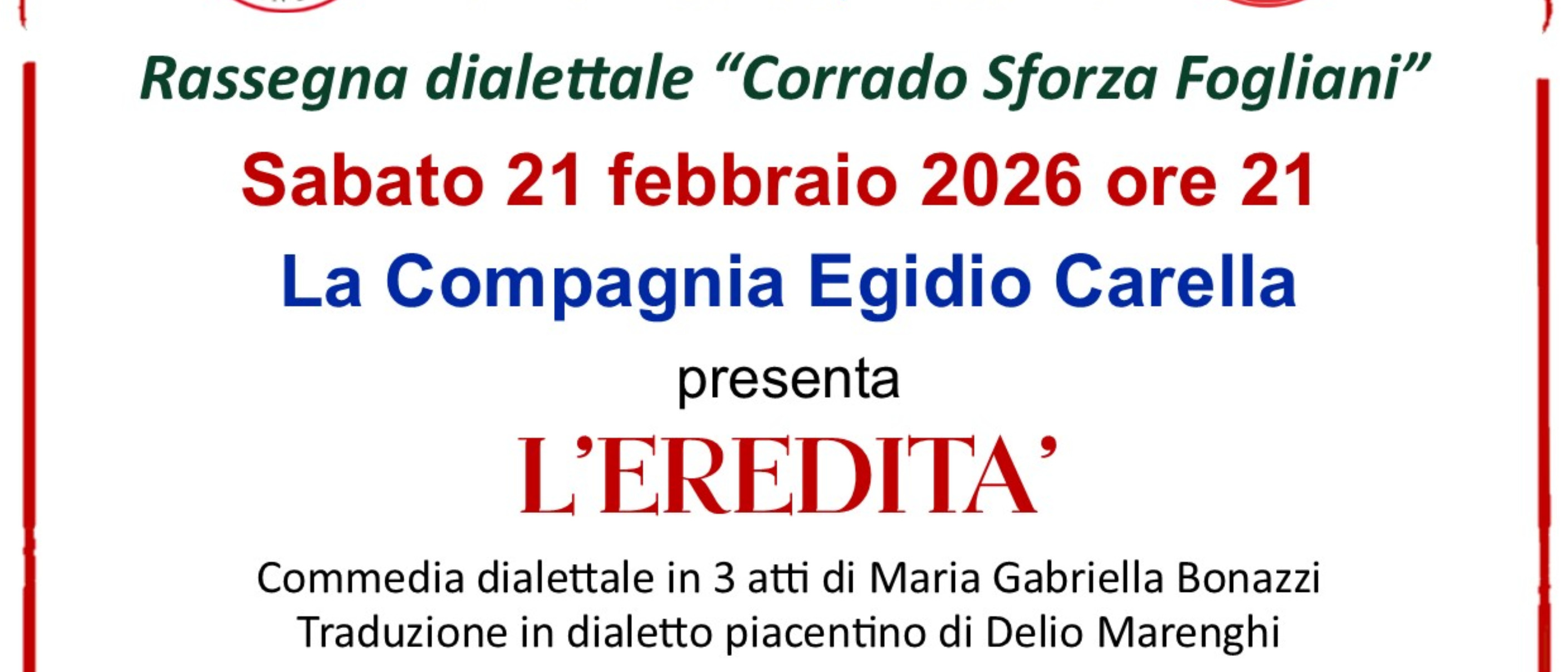 Commedia dialettale "L'eredità"