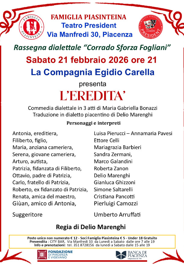 Commedia dialettale "L'eredità"