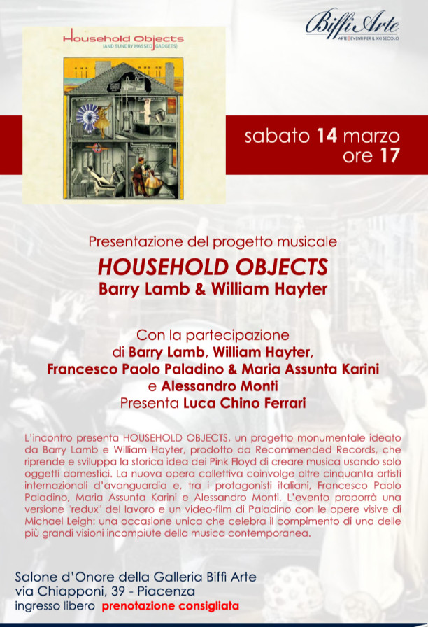 Presentazione del progetto musicale "Household Objects"