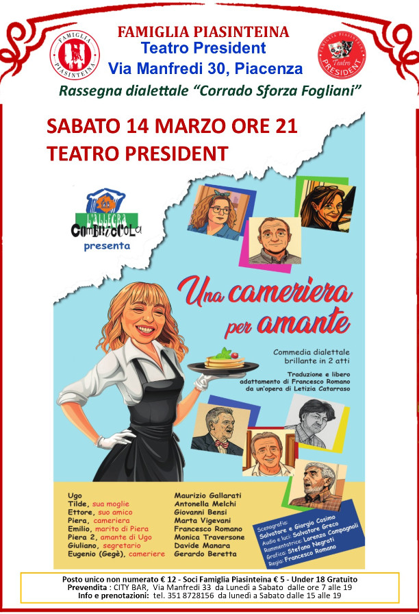 Commedia dialettale "Una cameriera per amante"