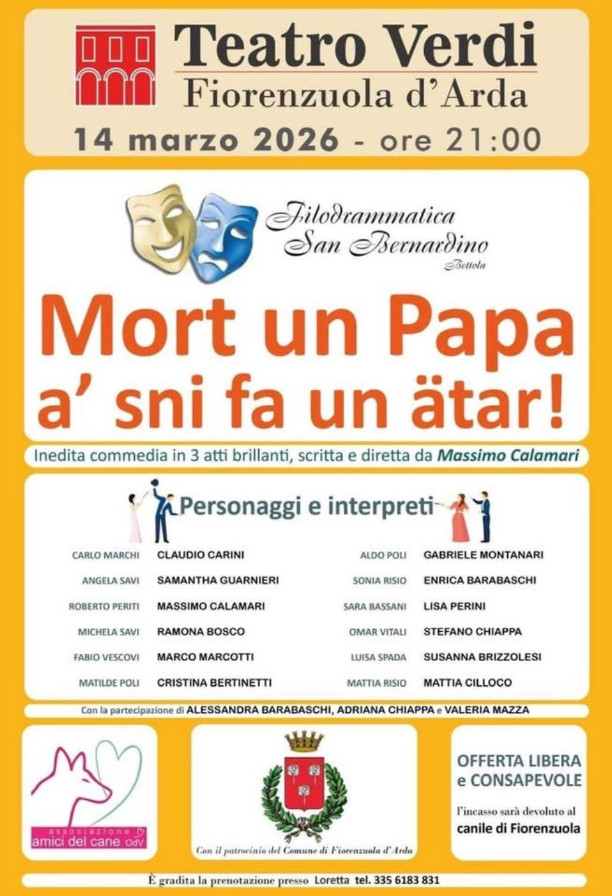 Commedia dialettale "Mort un Papa a’sni fa un ätar!"