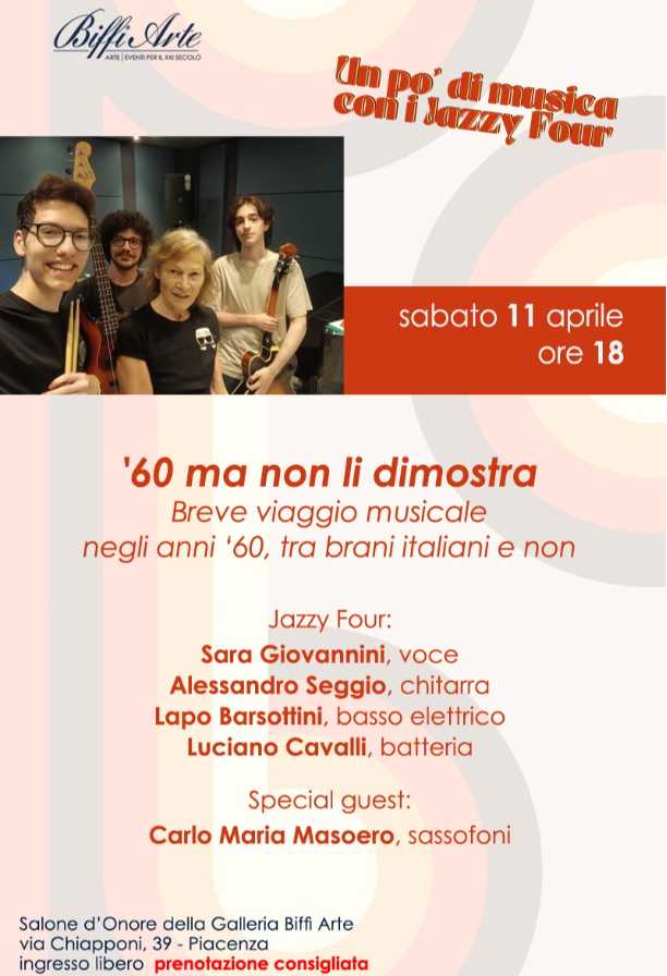 ’60 ma non li dimostra: concerto con i Jazzy Four