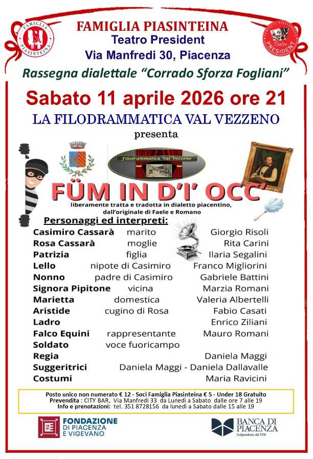 Commedia dialettale "Füm in d’ i’ occ"