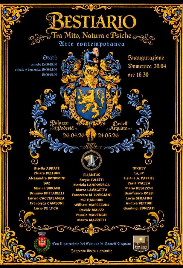 "Bestiario. Tra Mito, Natura e Psiche": mostra di arte contemporanea a Castell’Arquato