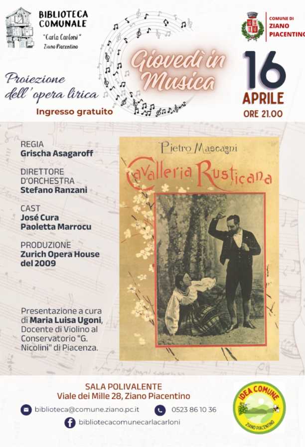 Giovedì in Musica: proiezione di Cavalleria Rusticana