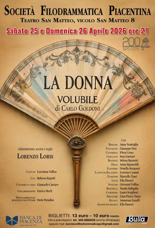 La donna volubile di Carlo Goldoni