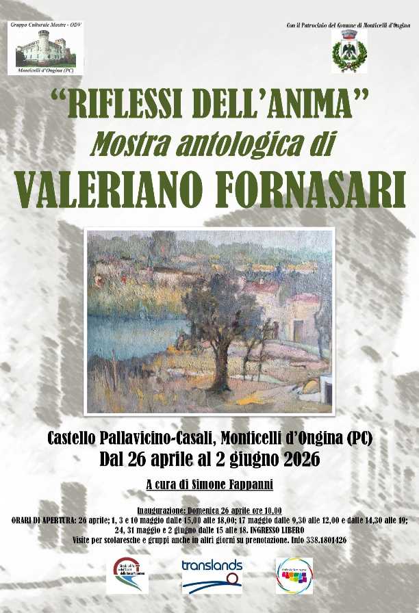 "Riflessi dell'anima": mostra antologica di Valeriano Fornasari