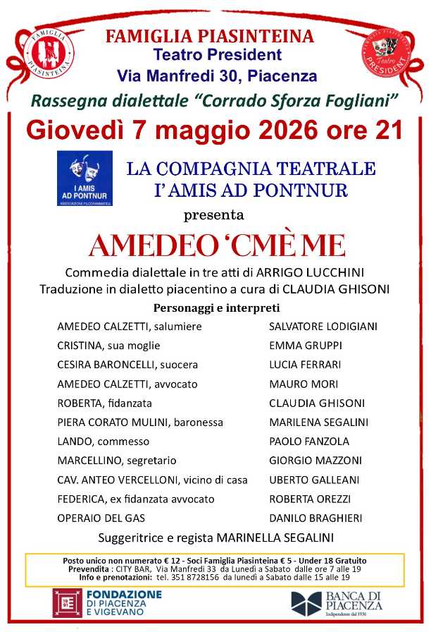 Commedia dialettale "Amedo 'cmè me"