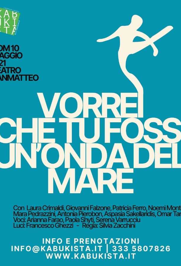 Vorrei che tu fossi un'onda del mare