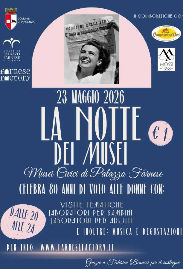 La Notte dei Musei - Muse Civici di Palazzo Farnese