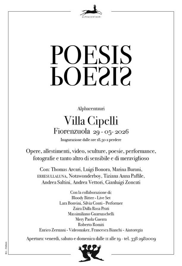 "POESIS" Arte e Poesia a confronto, per la prima volta, a Villa Cipelli