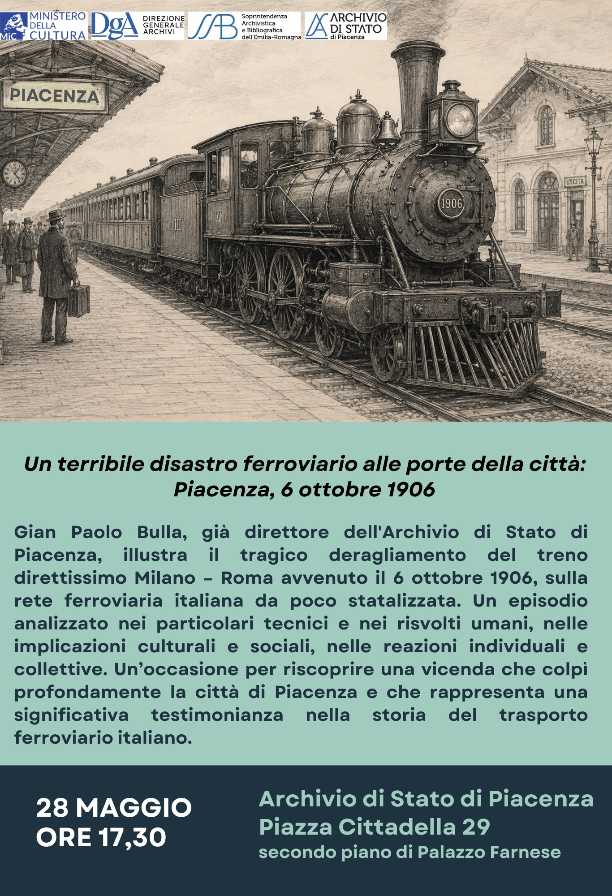 Un terribile disastro ferroviario alle porte della città: Piacenza, 6 ottobre 1906