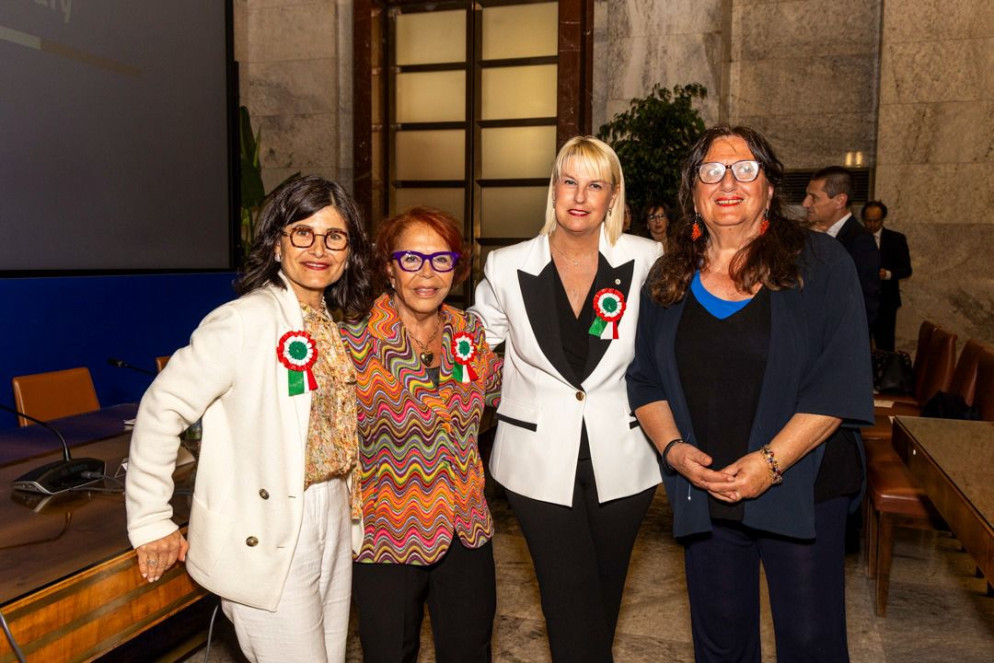 Nadia Bragalini con Lella Golfo (Presidente Fondazione Marisa Belisario) Isa Maggi e Cristiana Sartori