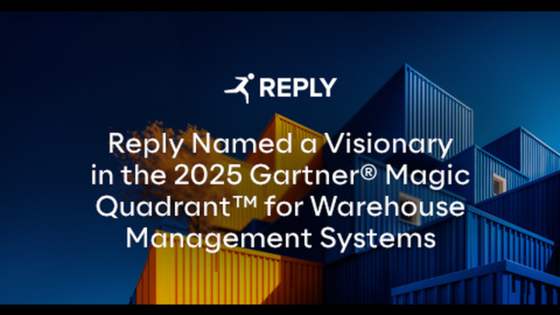 Reply è stata nominata Visionaria nel Magic Quadrant™ Gartner® 2025 per i Sistemi di WMS