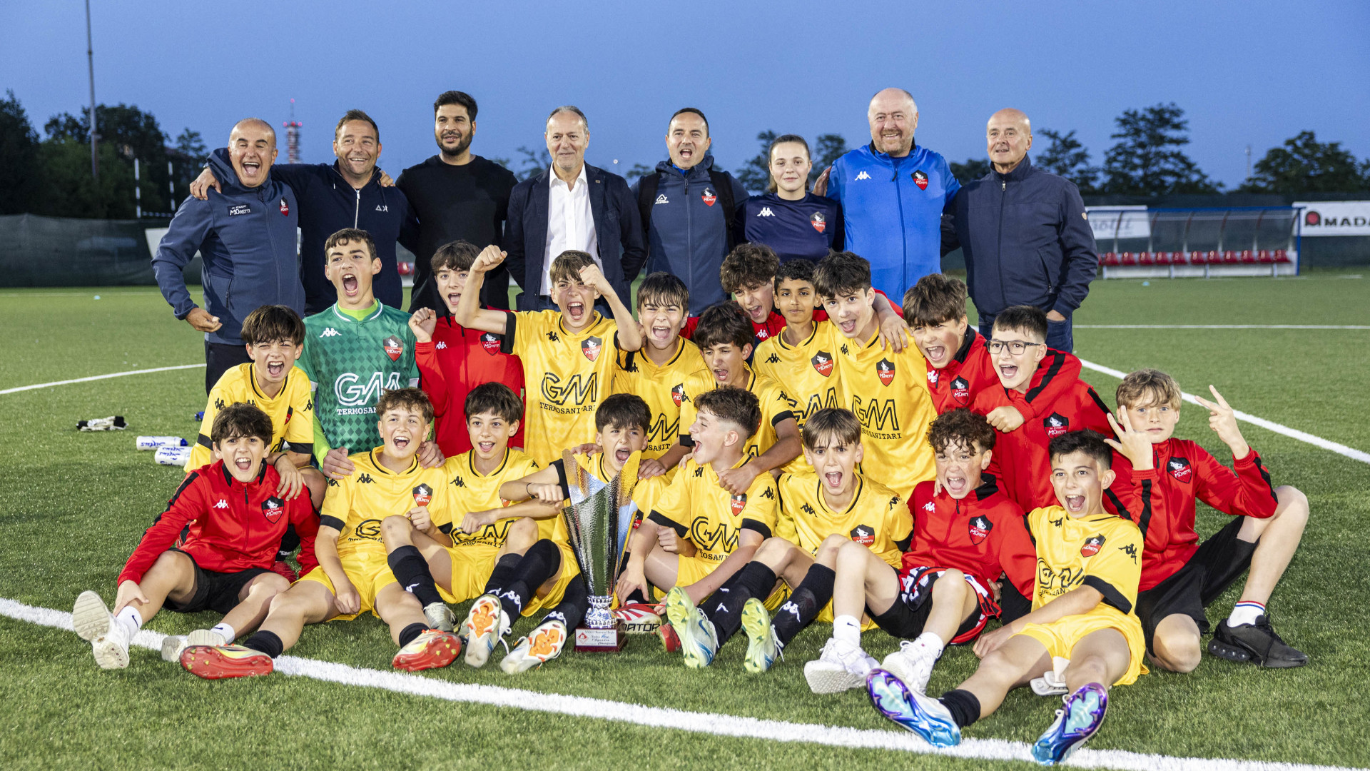 La gioia dei ragazzi della Academy Moretti