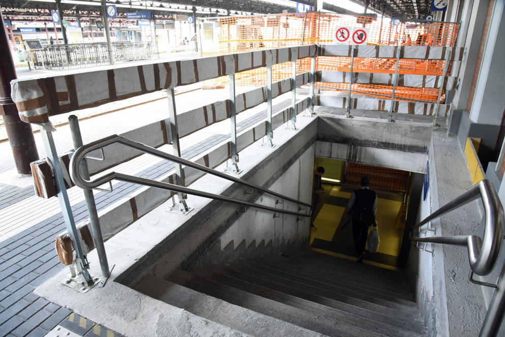 I lavori in corso alla stazione (Foto Del Papa)