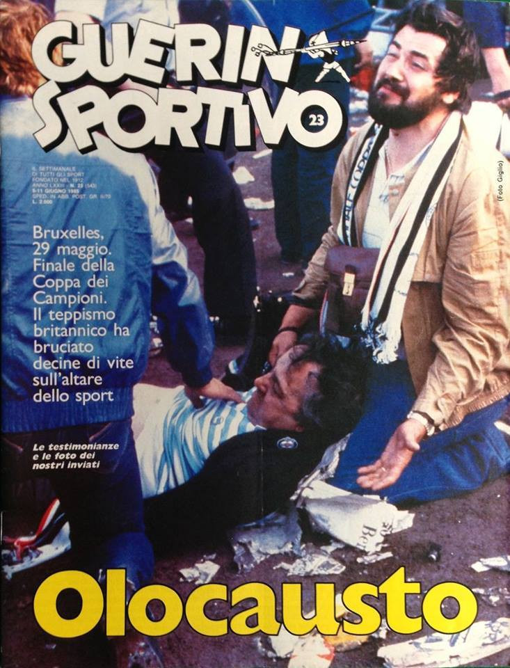 Fausto e Santino Orsi all'Heysel sulla copertina del Guerin Sportivo del 1985