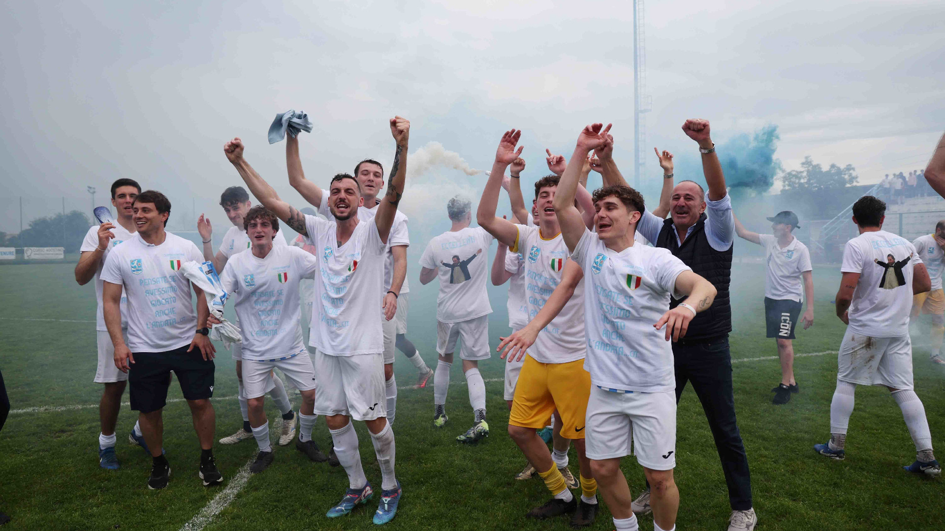 La festa della promozione in Eccellenza della Pontenurese