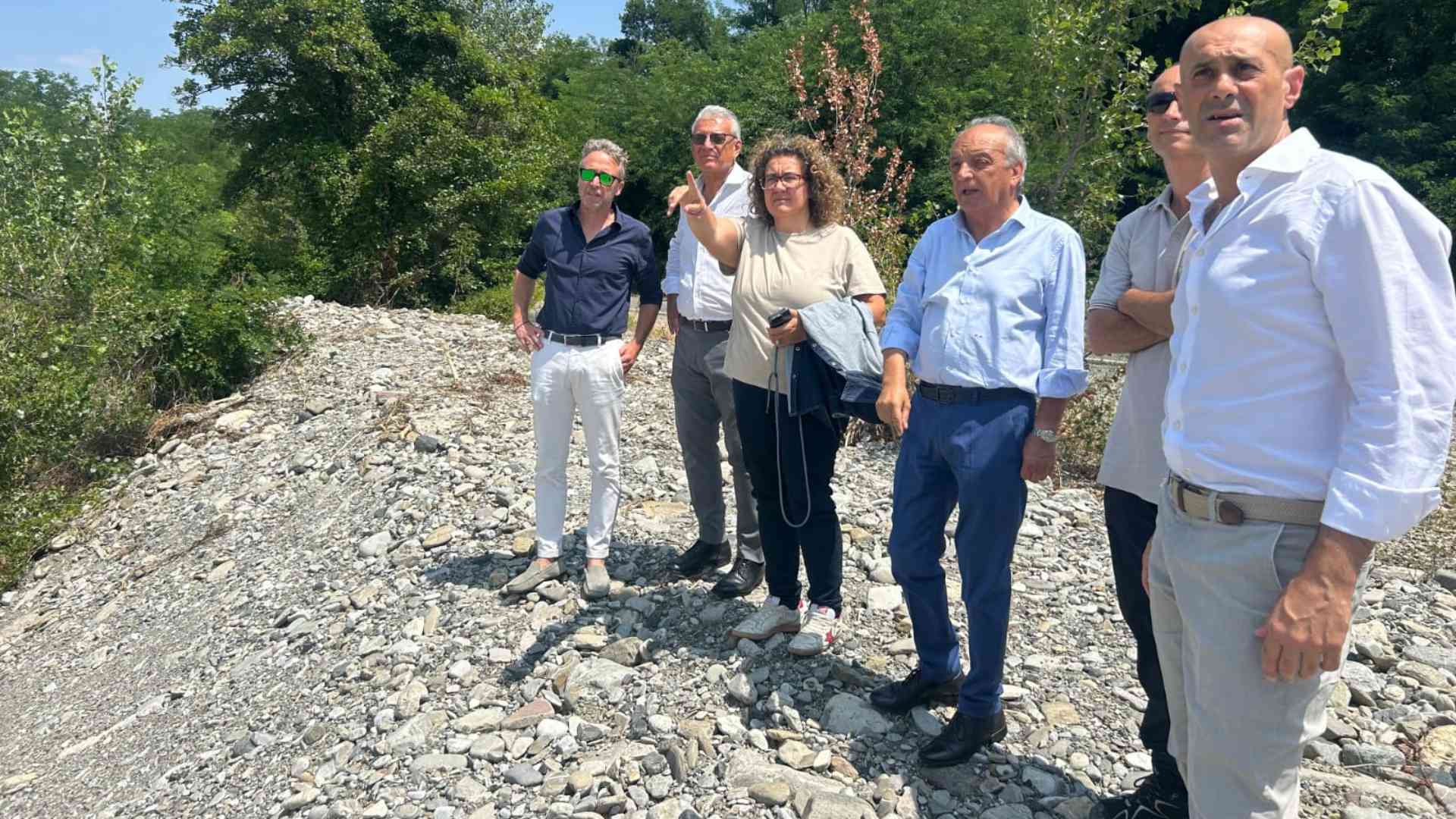 Il sopralluogo compiuto lungo il Nure con la sottosegretaria Rontini