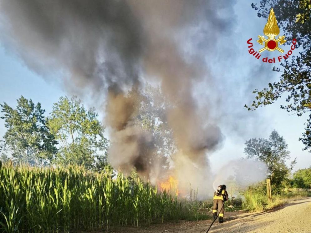 I pompieri al lavoro a Quarto di Gossolengo - © Vigili del fuoco