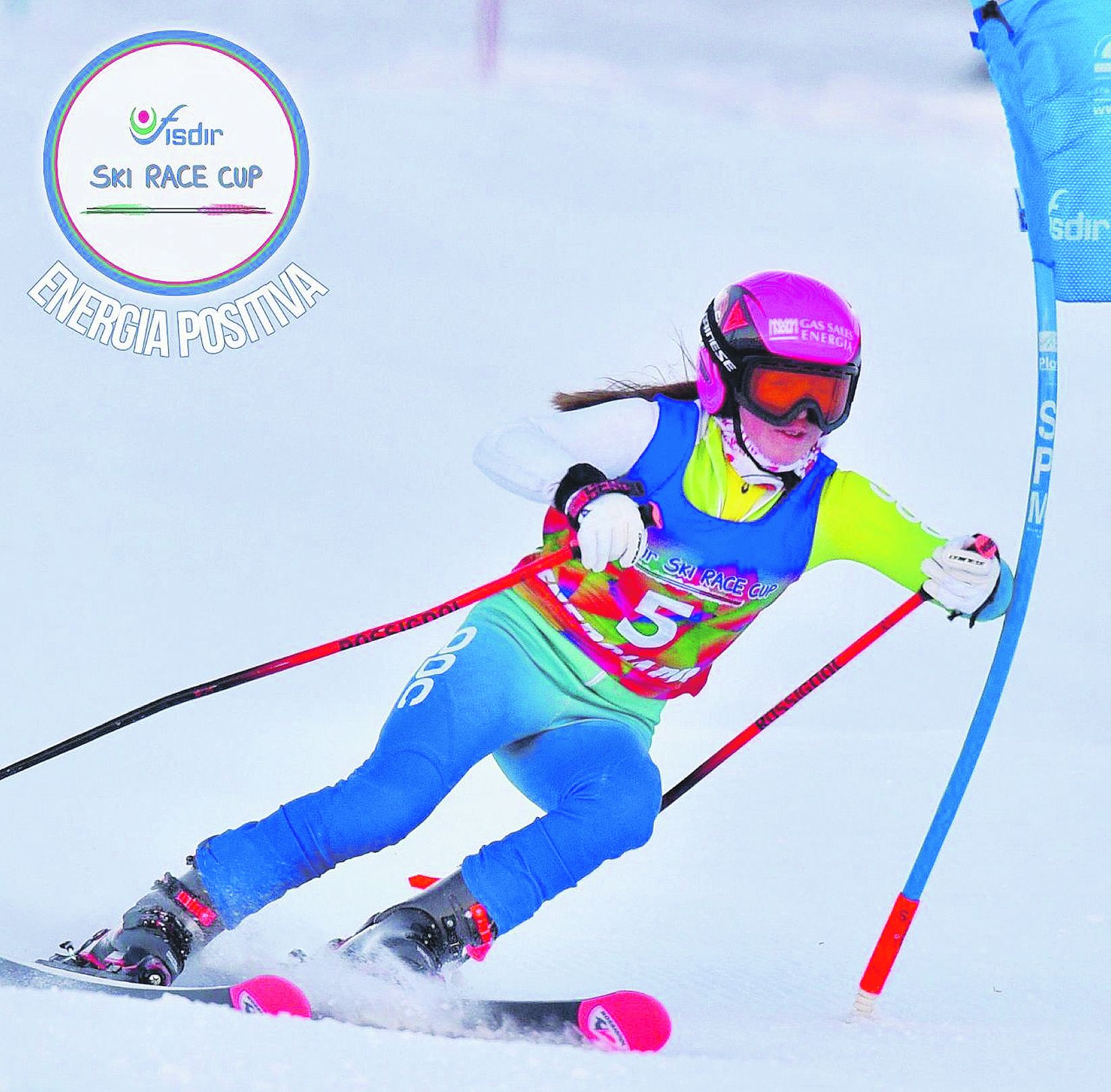 Rebecca in azione sulle piste