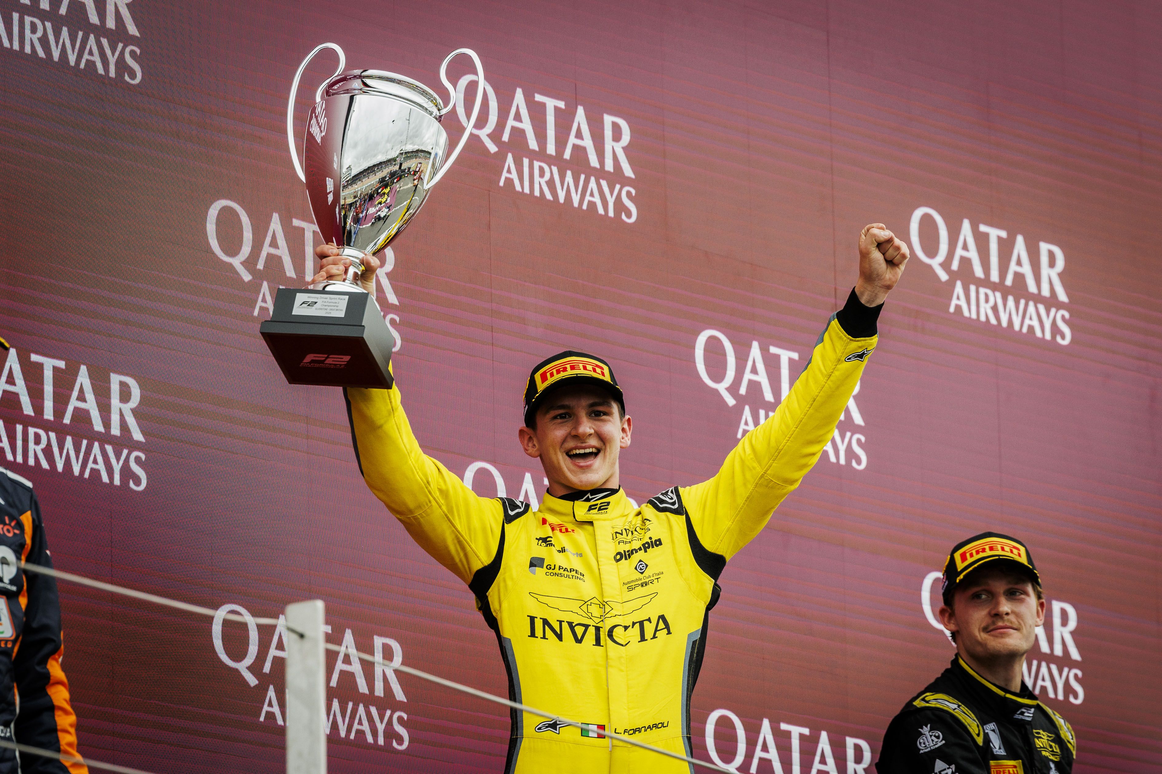 Silverstone (UK),  JUL 4-6 2025 - F1 British GP 2025 at Silverstone Circuit. Leonardo FORNAROLI #01 Invicta Racing F2. © 2025 Dutch Photo Agency