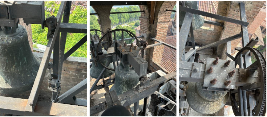 La cella campanaria ammalorata dalle vibrazioni e dalle infiltrazioni