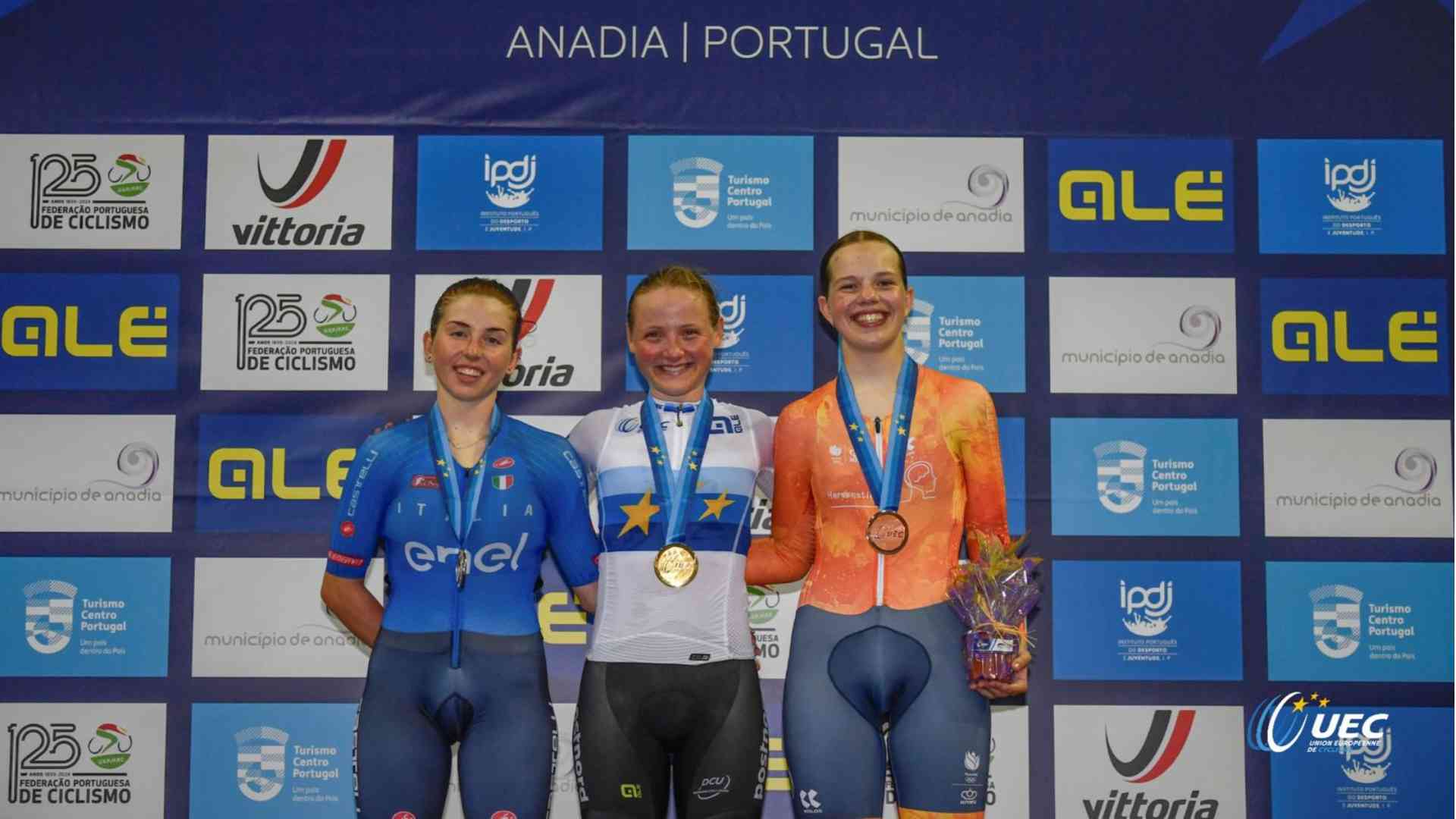 Europei di ciclismo su pista, è già festa per le "panterine"