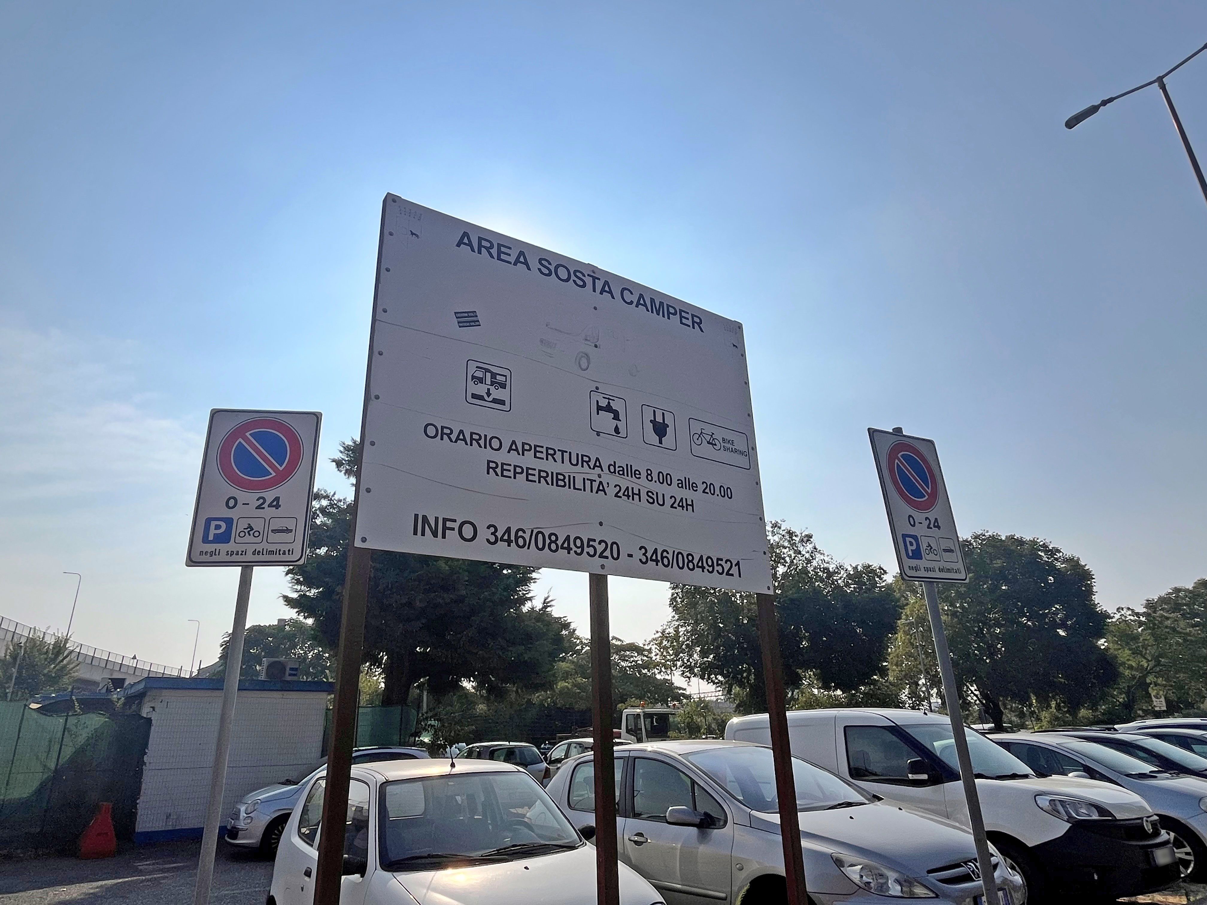 L'area camper è chiusa alla domenica e nei giorni festivi