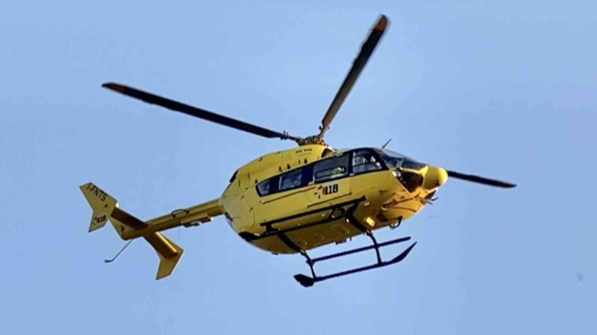 L'eliambulanza del 118 è intervenuta a Bobbio